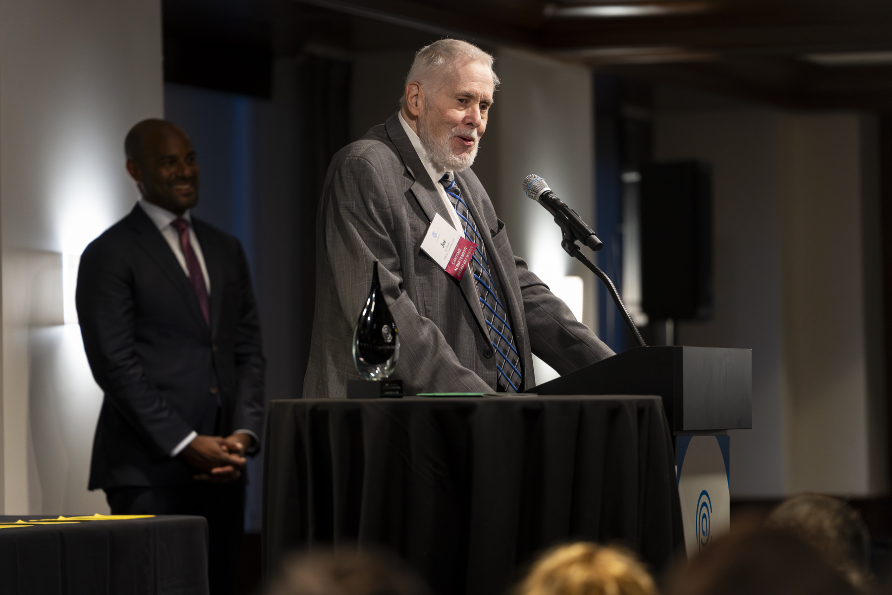 Joseph F. Bigane III, CPA, delivering his Lifetime Achievement Award acceptance speech.